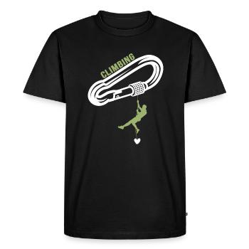 climbing carabiner mountaineering climbing hooks - Men's Premium Organic T-Shirt - black - Front - Nico (187cm)