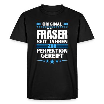 Milling cutters matured to perfection - Men's Premium Organic T-Shirt - black - Front - Nico (187cm)
