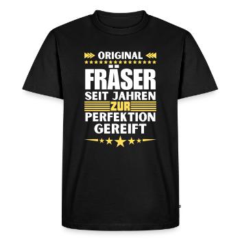 Milling cutters matured to perfection - Men's Premium Organic T-Shirt - black - Front - Nico (187cm)