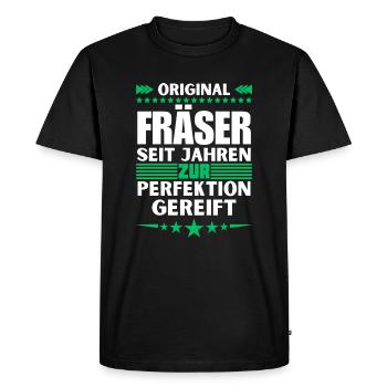Milling cutters matured to perfection - Men's Premium Organic T-Shirt - black - Front - Nico (187cm)