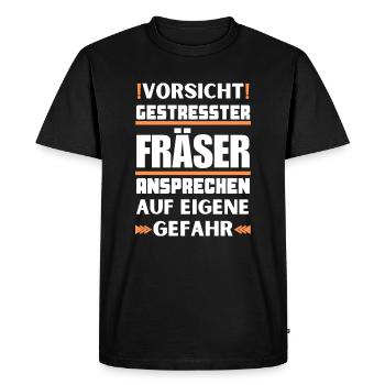 Do not address stressed cutters! - Men's Premium Organic T-Shirt - black - Front - Nico (187cm)