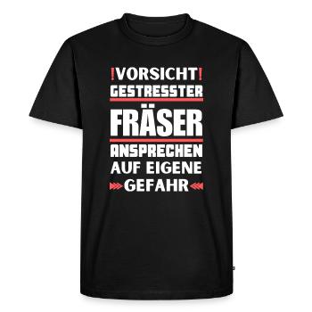 Do not address stressed cutters! - Men's Premium Organic T-Shirt - black - Front - Nico (187cm)