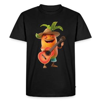 Papaya Guitar - Men's Premium Organic T-Shirt - black - Front - Nico (187cm)