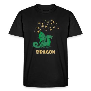 Dragon - T-shirt Premium bio Homme - noir - Devant - Nico (187cm)