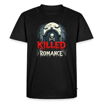 Social Media Killed the Romance - Men's Premium Organic T-Shirt - black - Front - Nico (187cm)