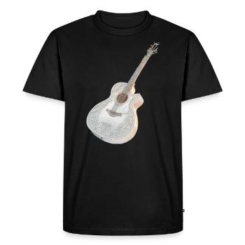 Guitare acoustique - T-shirt Premium bio Homme - noir - Devant - Nico (187cm)