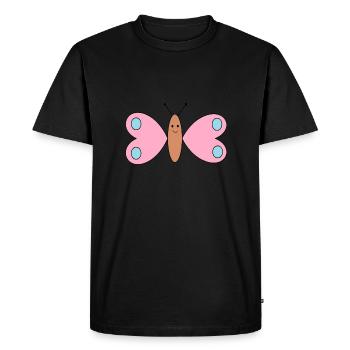 Cute butterfly pink/blue - gift idea - Men's Premium Organic T-Shirt - black - Front - Nico (187cm)
