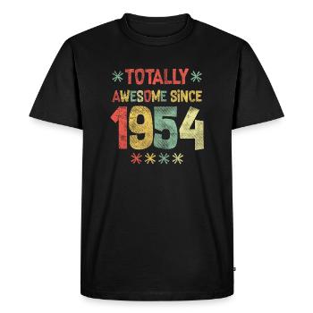 1954 - Totalement génial depuis 1954 - Joyeux anniversaire - T-shirt Premium bio Homme - noir - Devant - Nico (187cm)
