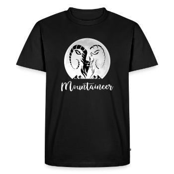 mountain hiking servus alpin bergziege - Men's Premium Organic T-Shirt - black - Front - Nico (187cm)