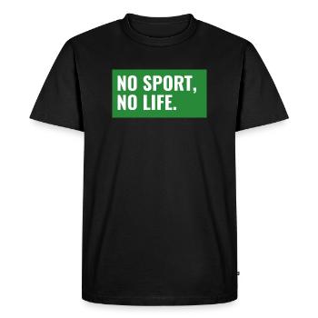 PAS DE SPORT, PAS DE VIE. Concevoir - T-shirt Premium bio Homme - noir - Devant - Nico (187cm)