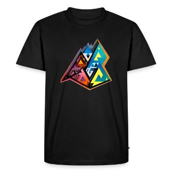 Triangular Landscape - Men's Premium Organic T-Shirt - black - Front - Nico (187cm)