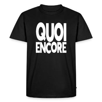 quoi encore - T-shirt Premium bio Homme - noir - Devant - Nico (187cm)