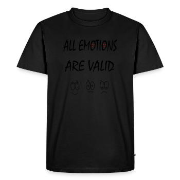 ALL emotion are valid v2 - Men's Premium Organic T-Shirt - black - Front - Nico (187cm)