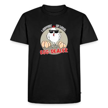 I support my local egg dealer - Men's Premium Organic T-Shirt - black - Front - Nico (187cm)