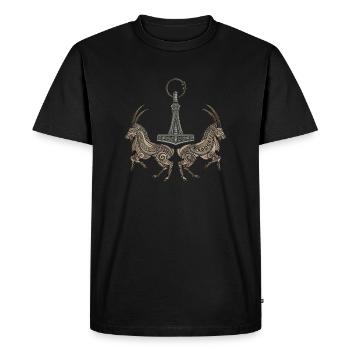 mjölnir - T-shirt Premium bio Homme - noir - Devant - Nico (187cm)