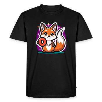 Adorable Zero No More Fox - T-shirt Premium bio Homme - noir - Devant - Nico (187cm)