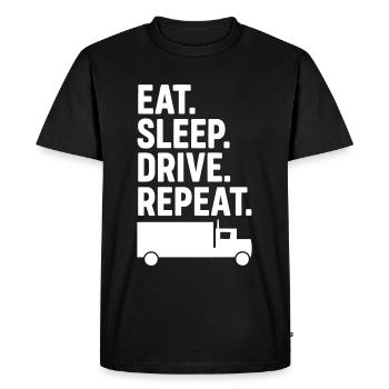 Chauffeur routier Camion Routier - T-shirt Premium bio Homme - noir - Devant - Nico (187cm)