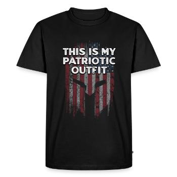 C’est ma tenue patriotique Nationalité américaine - T-shirt Premium bio Homme - noir - Devant - Nico (187cm)