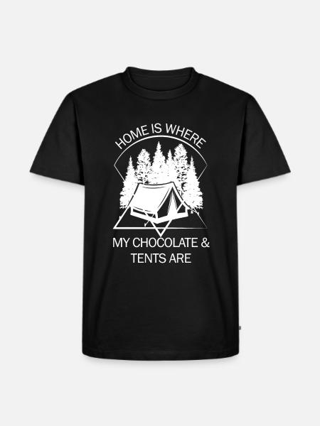 Tent Camping Camper Scout Bivouac - Men's Premium Organic T-Shirt - black