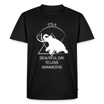 Funny Mammoth Stone Age Ice Age Design Prehistoric - Men's Premium Organic T-Shirt - black - Front - Nico (187cm)
