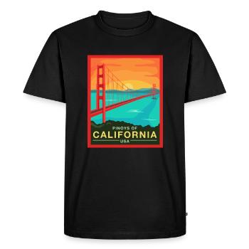 Design californien Fil-Am pour les fiers Pinoys - T-shirt Premium bio Homme - noir - Devant - Nico (187cm)