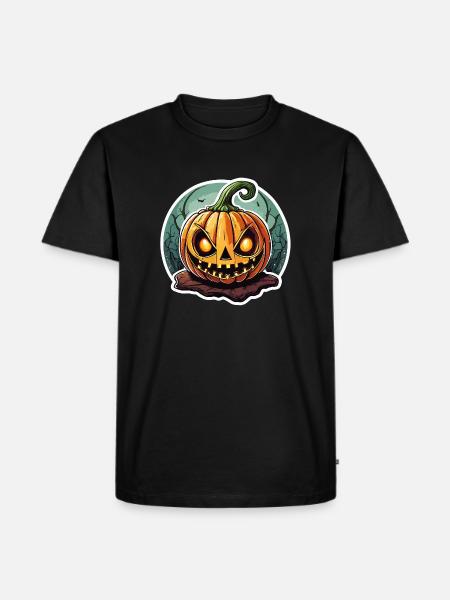 Sinister Jack o' Lantern Pumpkin - Men's Premium Organic T-Shirt - black