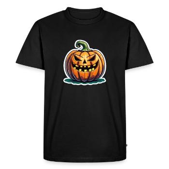 Citrouille Wicked Jack o' Lantern - T-shirt Premium bio Homme - noir - Devant - Nico (187cm)