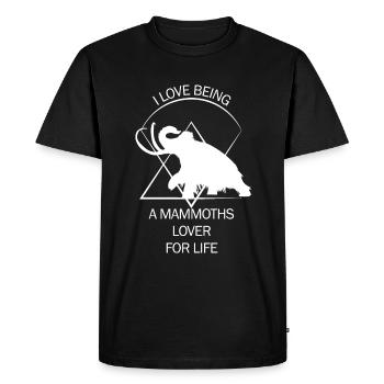 Funny Mammoth Stone Age Ice Age Design Prehistoric - Men's Premium Organic T-Shirt - black - Front - Nico (187cm)