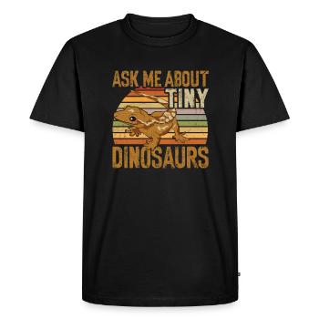 Crowned Gecko Lizard Reptile Herpetologist - Men's Premium Organic T-Shirt - black - Front - Nico (187cm)