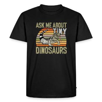 Tegu Lizard Reptile Herpetologist - Men's Premium Organic T-Shirt - black - Front - Nico (187cm)