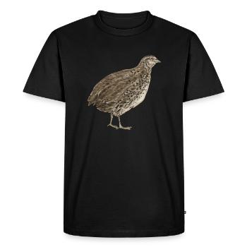 Oiseau de caille - T-shirt Premium bio Homme - noir - Devant - Nico (187cm)