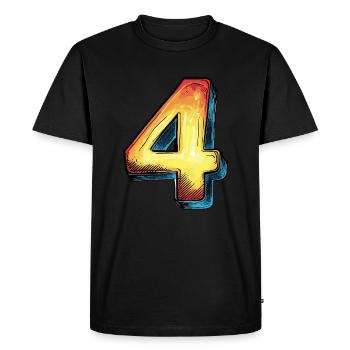 Bande dessinée à 4 chiffres - T-shirt Premium bio Homme - noir - Devant - Nico (187cm)