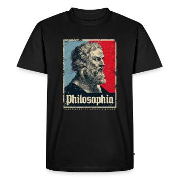 PLATON PHILOSOPHE PHILOSOPHE PHILOSOPHIE CADEAU - T-shirt Premium bio Homme - noir - Devant - Nico (187cm)