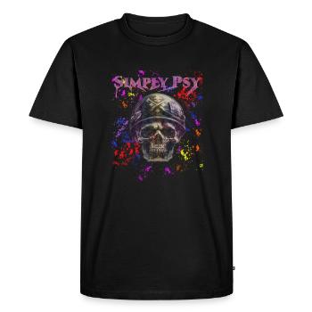 Tout simplement psy - T-shirt Premium bio Homme - noir - Devant - Nico (187cm)