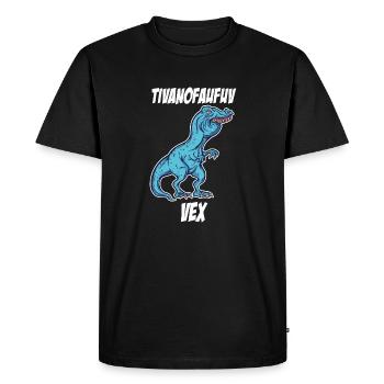 TRex Drôle De mordant meme idée cadeau - T-shirt Premium bio Homme - noir - Devant - Nico (187cm)