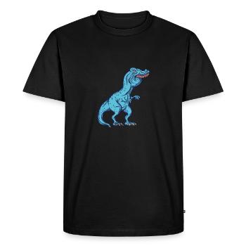 Funny dino meme TRex Tshirt party gift - Men's Premium Organic T-Shirt - black - Front - Nico (187cm)