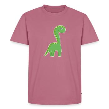 green dinosaur symbol animal - Men's Premium Organic T-Shirt - mauve - Front - Nico (187cm)