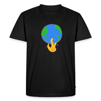 la terre brûle le feu de protection du climat - T-shirt Premium bio Homme - noir - Devant - Nico (187cm)