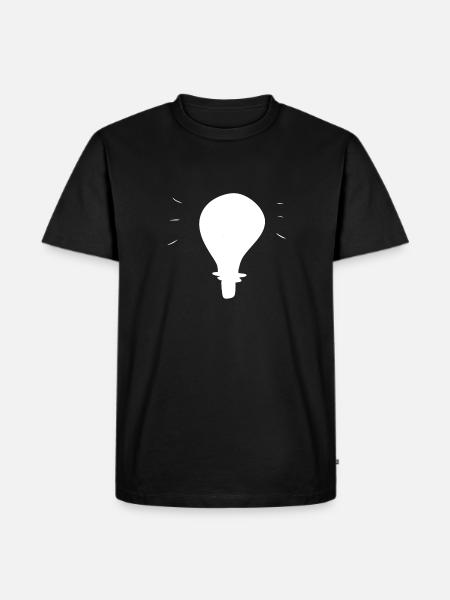 light bulb light symbol glow - Men's Premium Organic T-Shirt - black