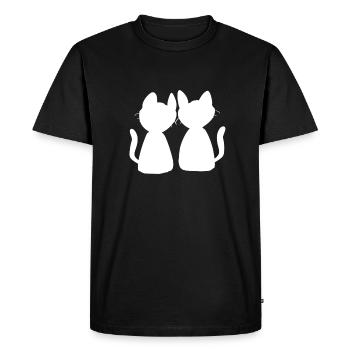 Cats Friends Animals Symbol Cat Love - Men's Premium Organic T-Shirt - black - Front - Nico (187cm)