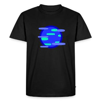 Cartoon Earth Symbol World Circle - Men's Premium Organic T-Shirt - black - Front - Nico (187cm)
