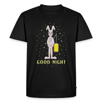 good night sleeping shirt good night - Men's Premium Organic T-Shirt - black - Front - Nico (187cm)
