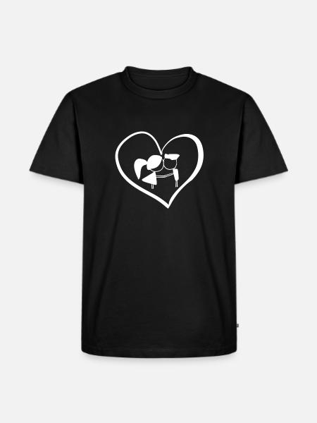 heart symbol lovers - Men's Premium Organic T-Shirt - black