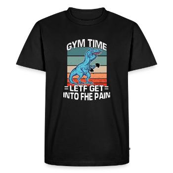 Gym Haltérophilie Sport Musculation Gym - T-shirt Premium bio Homme - noir - Devant - Nico (187cm)