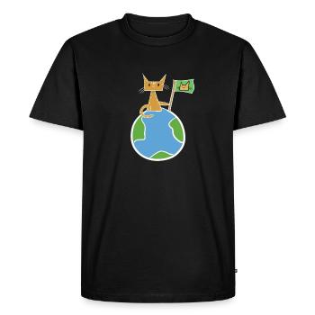 sauver le symbole de la planète Terre - T-shirt Premium bio Homme - noir - Devant - Nico (187cm)