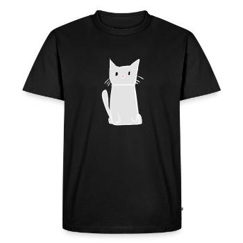 Symbole mignon d’animal de chat - T-shirt Premium bio Homme - noir - Devant - Nico (187cm)