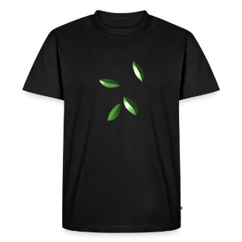 blätter blatt symbol muster - Männer Premium Bio T-Shirt - Schwarz - Vorne - Nico (187cm)