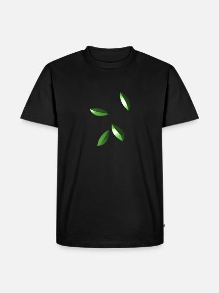 leaves sheet symbol pattern - Men's Premium Organic T-Shirt - black
