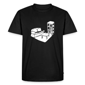 Living Symbol Table Sofa Living Room shelf - Men's Premium Organic T-Shirt - black - Front - Nico (187cm)