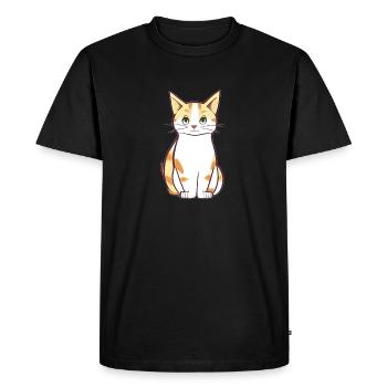 chat jaune animal de compagnie - T-shirt Premium bio Homme - noir - Devant - Nico (187cm)